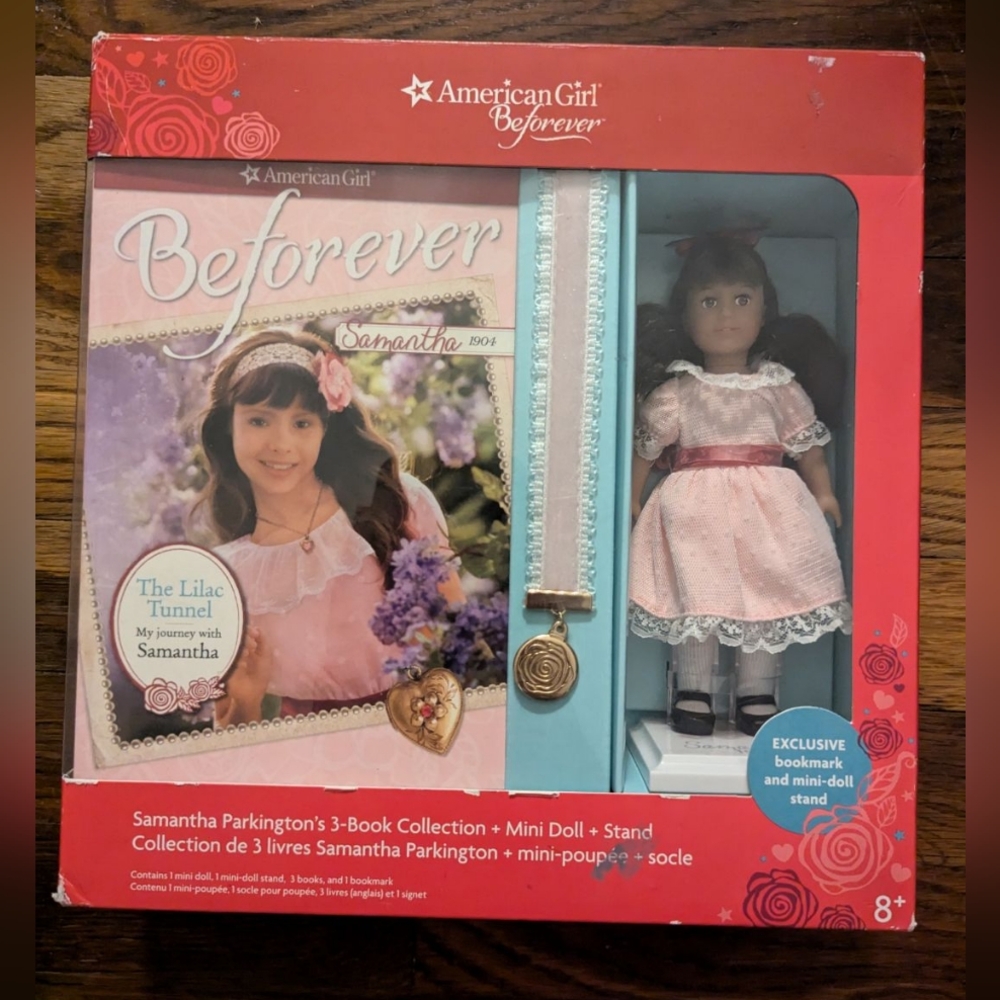 American girl doll 3 book set with mini Samantha doll